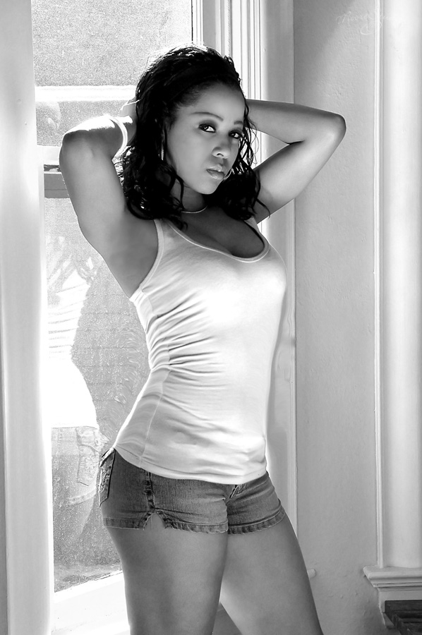 Female model photo shoot of Janice Denise by MooreArtStudios