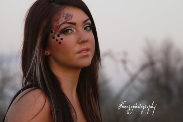 Female model photo shoot of Makeup by Kaleigh by shanza Photography