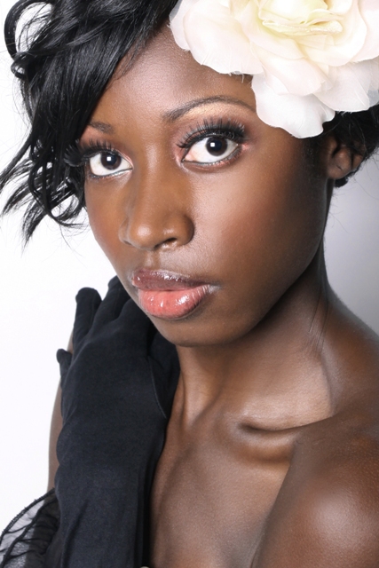 Female model photo shoot of Whitney Justine by YMDEZIGN, makeup by Joy Randall