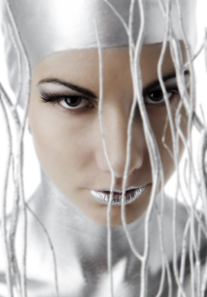 Female model photo shoot of sKYLArk face body art and Alanna O by Nat Davy Photography