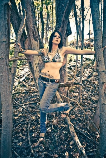 Female model photo shoot of Pandaaa in Sunnydale forest