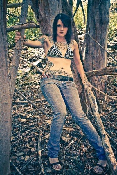 Female model photo shoot of Pandaaa in Sunnydale forest