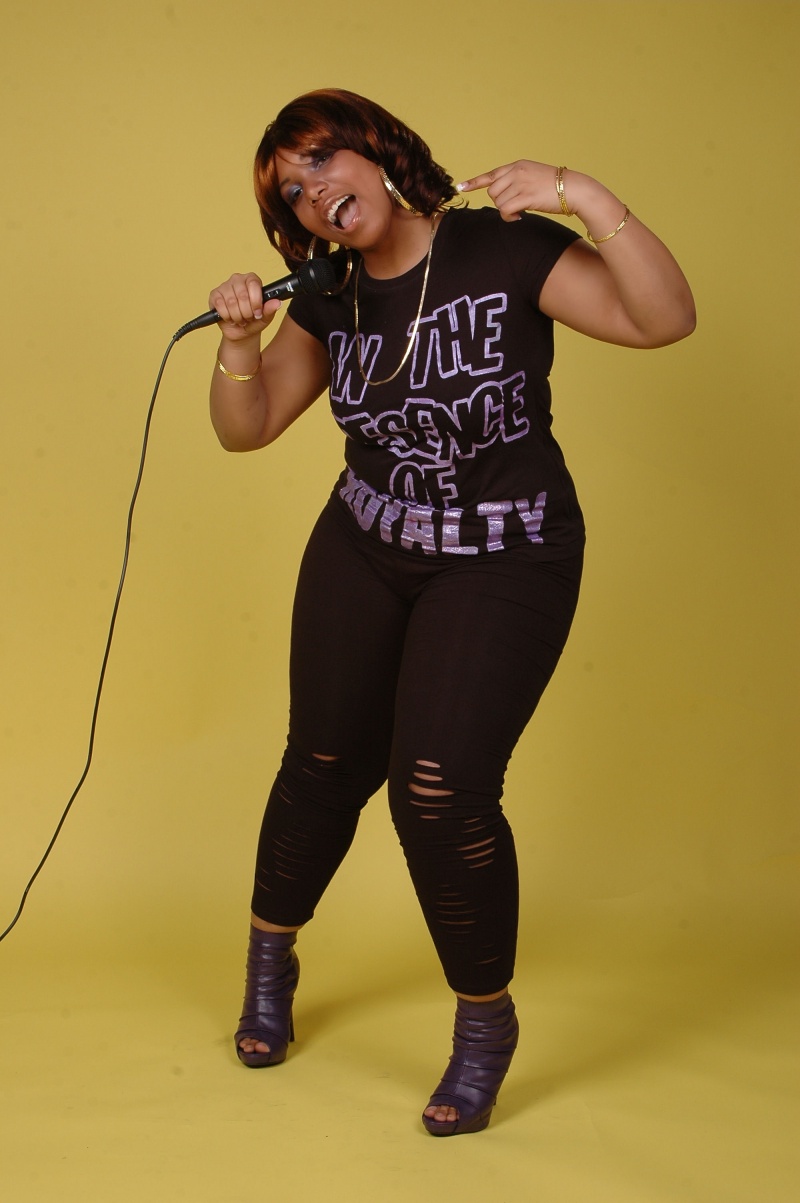 Female model photo shoot of DaQueen by LMJ Photo, clothing designed by DYE LYFE