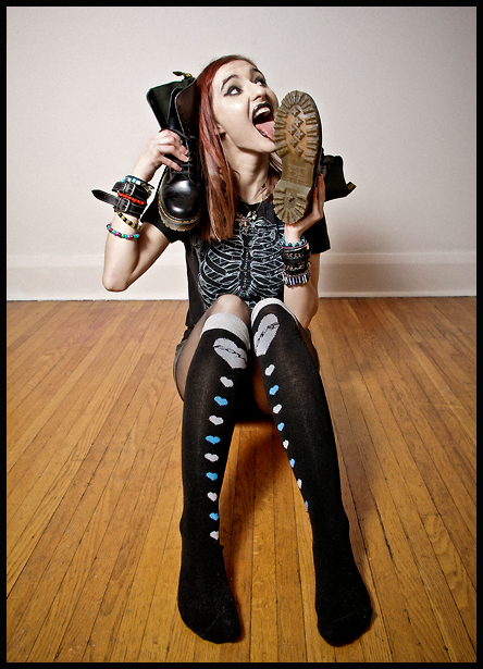 Female model photo shoot of Kat Teeny K by Sean Ryan Images in Sean's studio