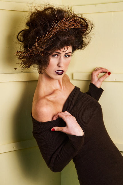 Female model photo shoot of MU and Hair Art by MB