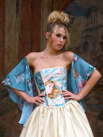 Female model photo shoot of BluePumpkinCorsetry in Prague