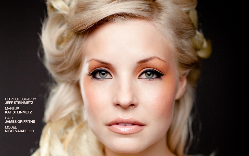 Female model photo shoot of Kat Steinmetz, hair styled by Salon Blu and BBB
