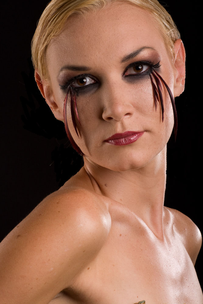 Female model photo shoot of Anastasia Shiryaeva, makeup by blair johnston
