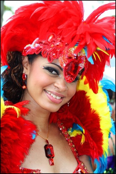 Female model photo shoot of Arveyann in Trinidad Carnival 2009