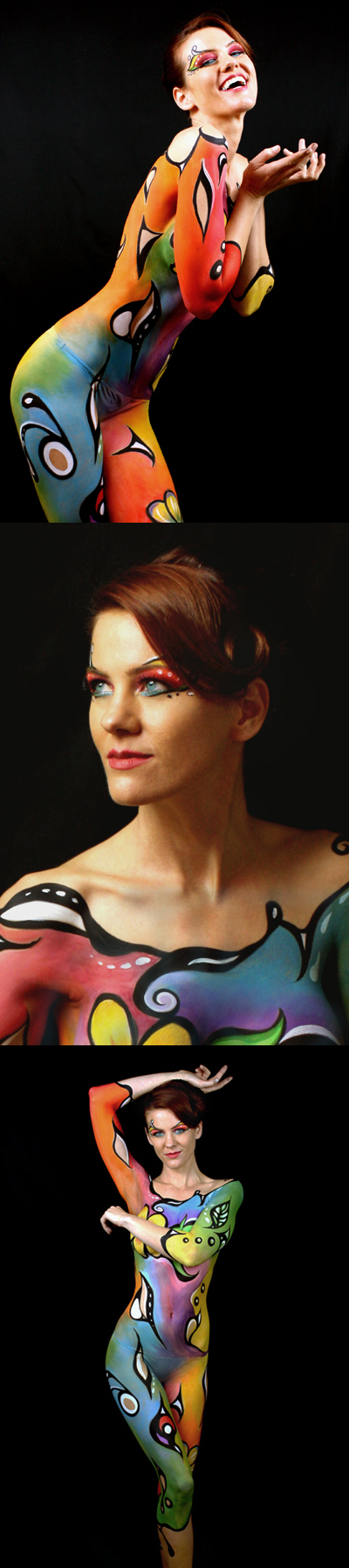 Female model photo shoot of Mona Gillen, makeup by Lymari Millot, body painted by LYMA  -   Body Paint