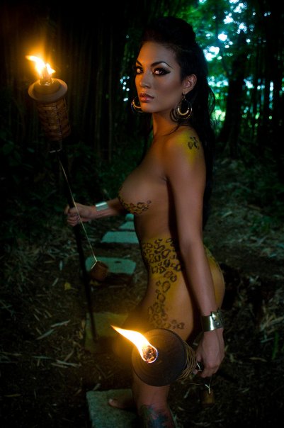 Female model photo shoot of Face Art Beauty Hawaii in Hawaii, Tantalus
