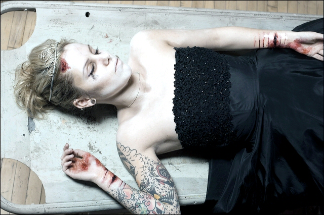 Female model photo shoot of Kimmi Kill Zombie