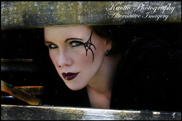 Female model photo shoot of LadySin SerenityRiver by Kaotic Photography, makeup by Lillybeth Melmoth