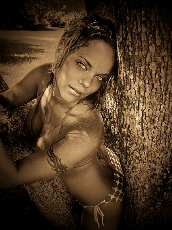 Female model photo shoot of CHALET HATCHETT