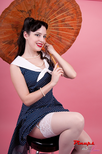 Female model photo shoot of Deena KR by Pinups and Lace