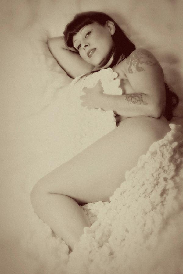Female model photo shoot of Pattie Del Fuego by J Eddington in Studio