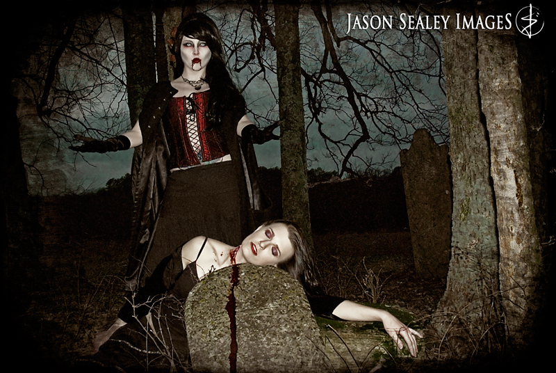 Female model photo shoot of Sweet Melissa Sue and Chelsea E by Jason Sealey Images, makeup by Aria Darling