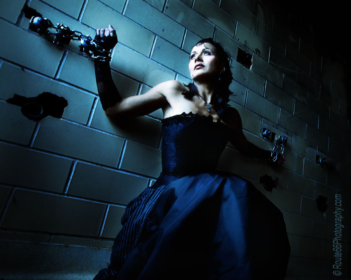 Female model photo shoot of Muse of Fallen Grace by Steve Snowden in Old Santa Fe Prison