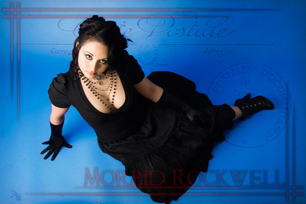 0 and Female model photo shoot of Morbid Rockwell and Chambly Noire