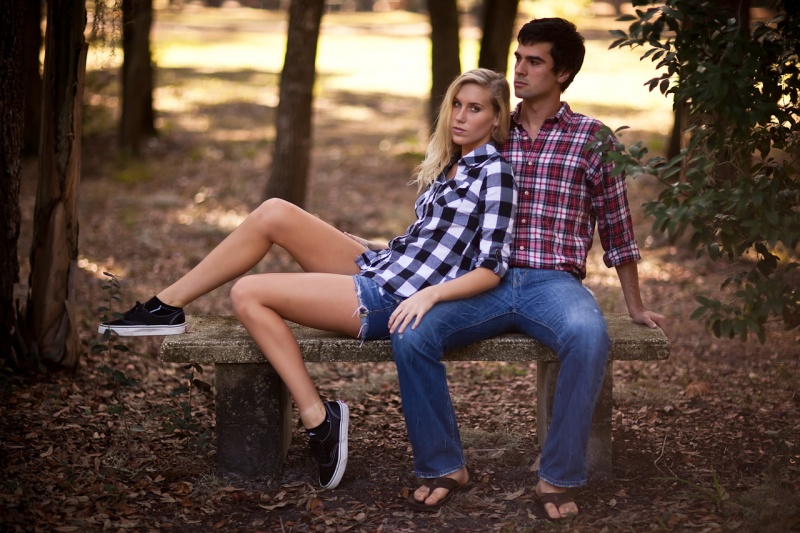 Male and Female model photo shoot of Douglas Reed and Shelby Stratton by Jim White Photography
