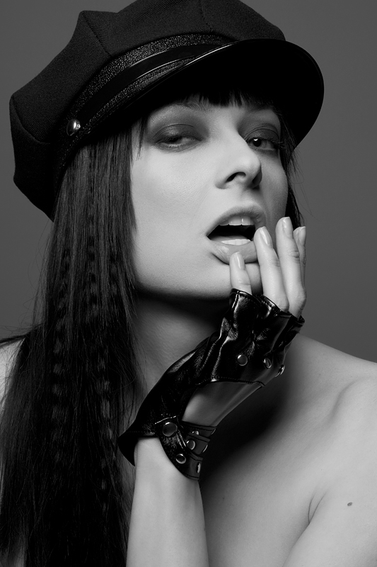 Female model photo shoot of Hair By Jamie Stevens and Deadlynightshade by Evan Romine, makeup by didi_clark