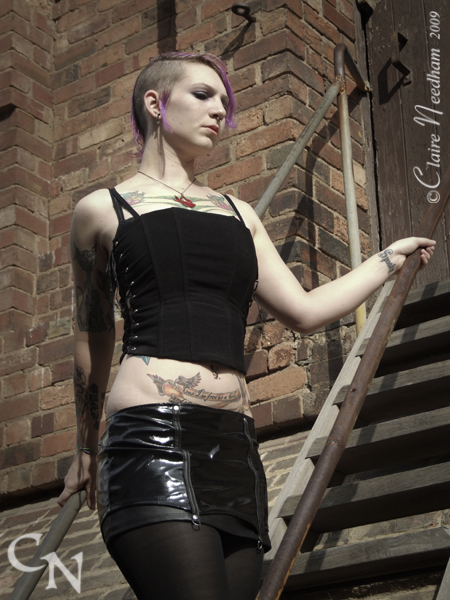 Female model photo shoot of Claire Needham in Old brickworks, Brunswick?
