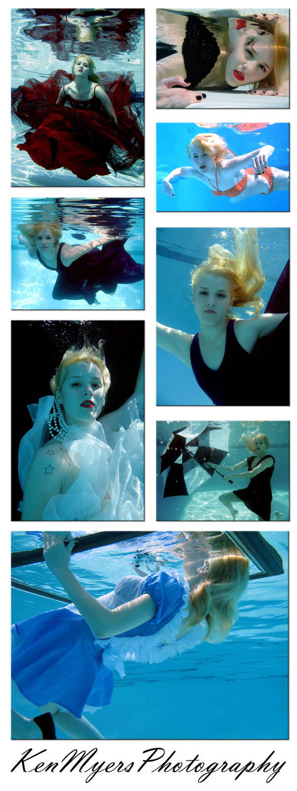 Male and Female model photo shoot of Ken Myers Underwater and ErinXOXO in Dallas