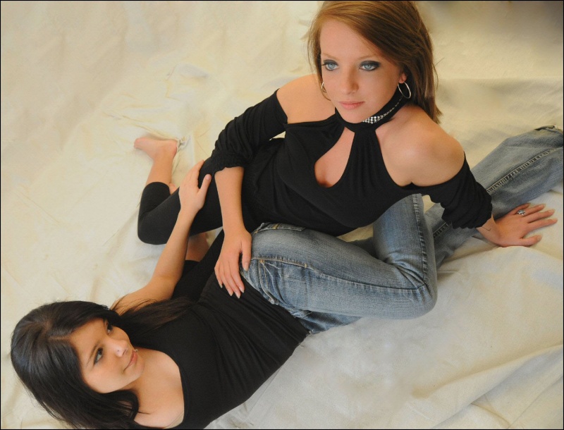 Female model photo shoot of Miranduhh and Melissajay by Ray Rupnow