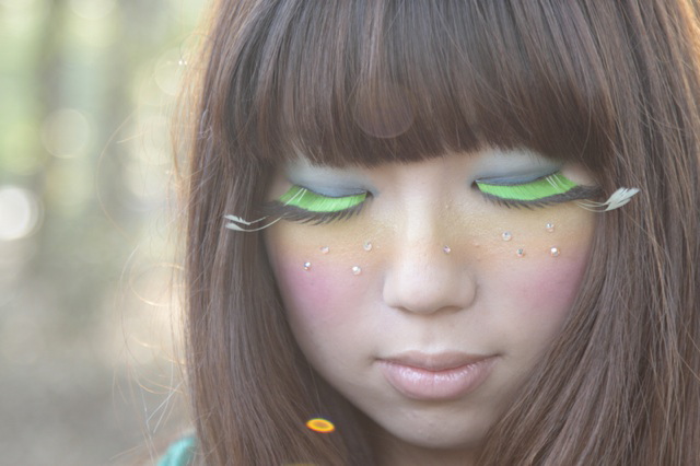 Female model photo shoot of Mimi Nakanishi in Ueno park/Tokyo, makeup by Mimi Nakanishi