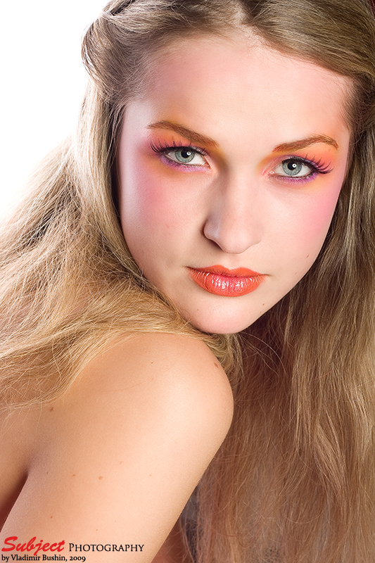 Female model photo shoot of Tatiana T by Subject, makeup by K O Makeup