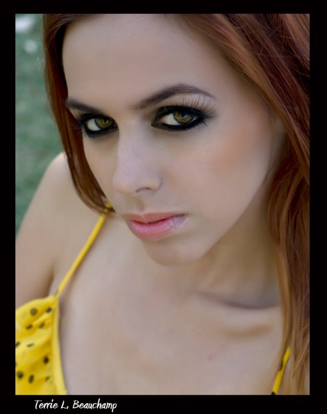Female model photo shoot of Jessica L by Terrie B, makeup by 1295625
