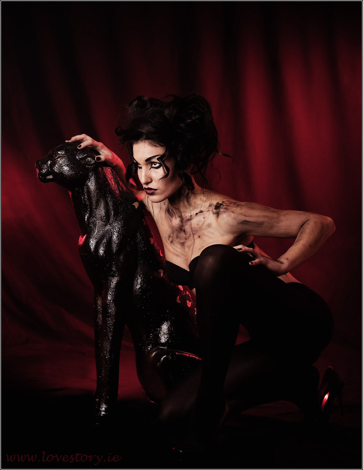 Female model photo shoot of Nat-Nat and leptirica by Irish Rabbit, makeup by Natasha Shahova