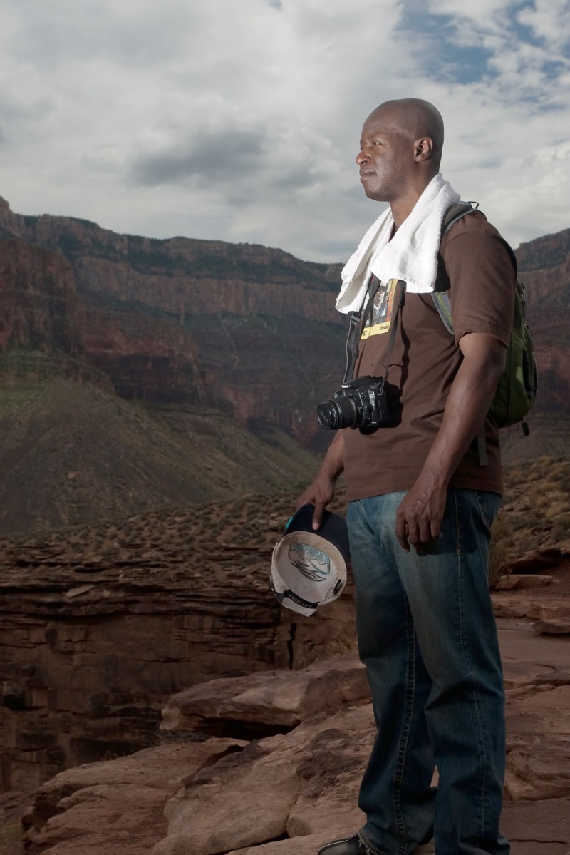 Male model photo shoot of Donje in Grand Canyon, Arizona