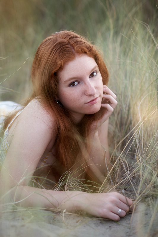 Female model photo shoot of redhead-kimmy in Katwijk aan Zee