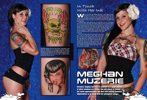 Female model photo shoot of Meghan G Muzerie in Alamo City Tattoo Convention