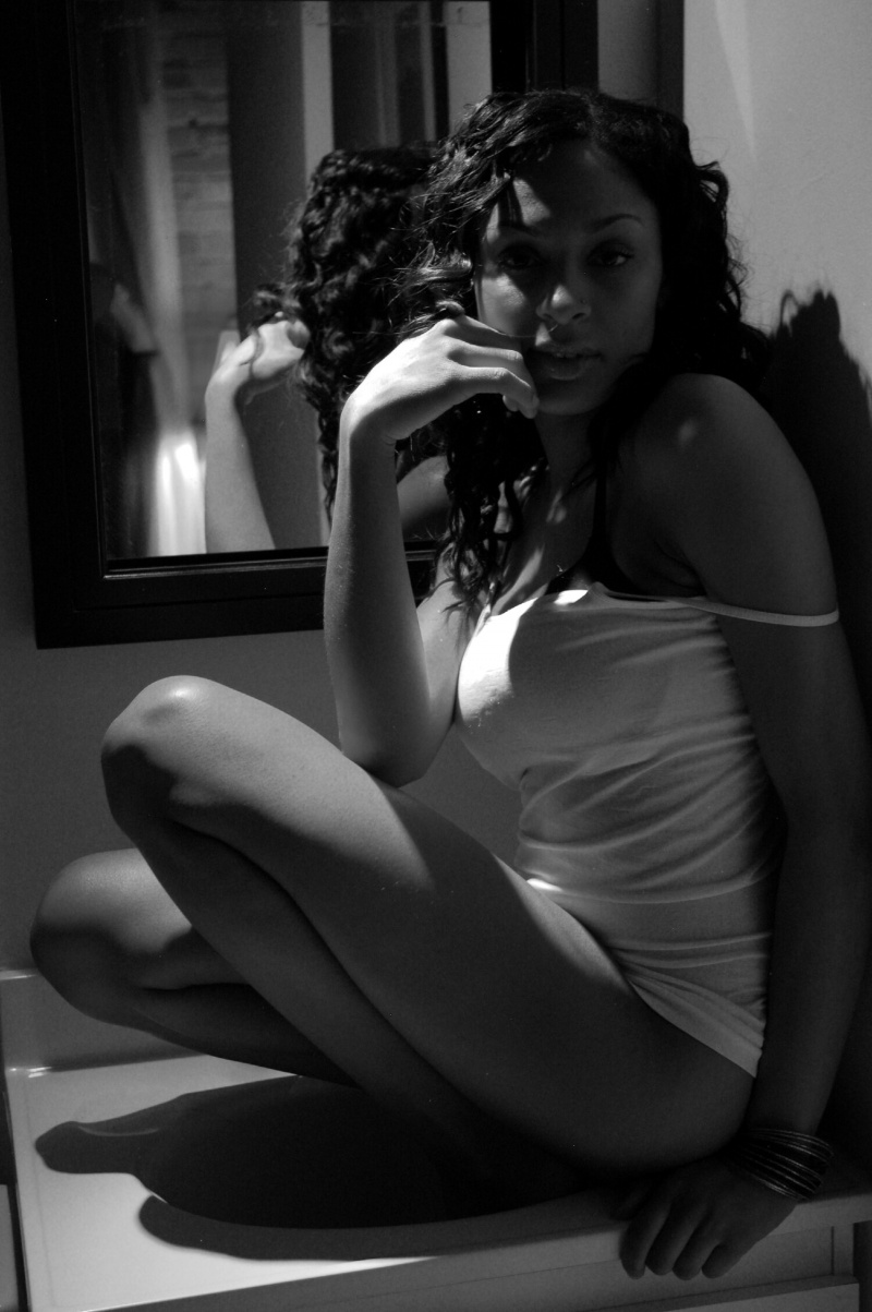 Female model photo shoot of Nicki Antoine by Brooklyn BlackAndWhite