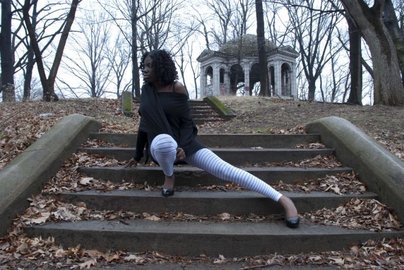 Female model photo shoot of Shanell Abbiw in Weequahic Park, Newark, NJ