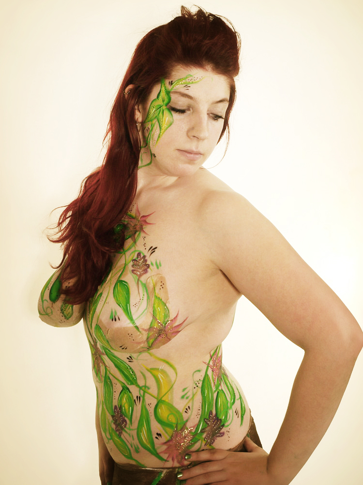 Female model photo shoot of Courtney Butch by Tim Domit Hufford, body painted by Kat Jacobs