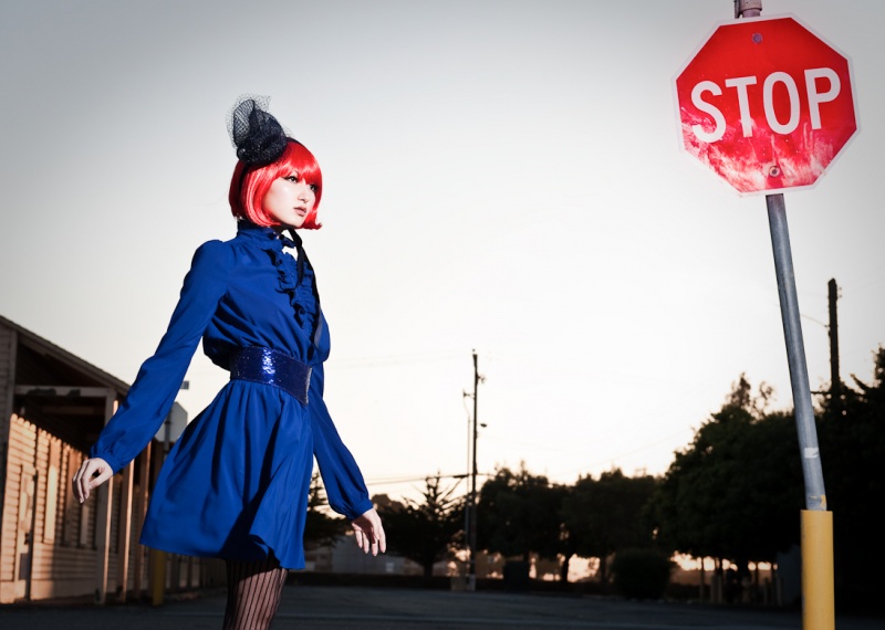 Female model photo shoot of Jasmin Zorlu Millinery and Sascha in somewhere top secret near San Francisco, 