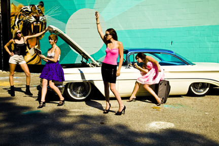 Female model photo shoot of Cavortress, Caroline Millard, Amy Chadwell and Lauren Calaway by Cyle Suesz in Buffalo South
