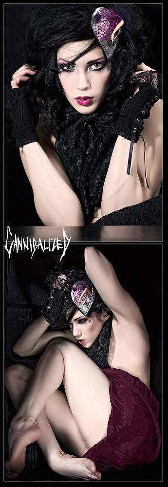 Female model photo shoot of Cannibalized and Asphyxia  in Quincy, Ma, clothing designed by Fierce Femme Couture