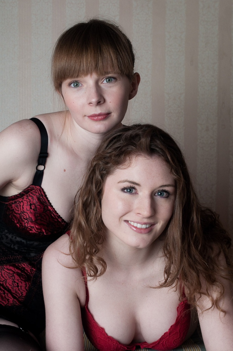 Male and Female model photo shoot of Neil Webster, Beatrix Mae and Georgina Stokes in Old House Studio Calgary