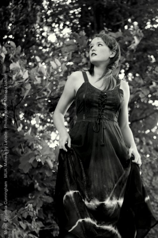 Female model photo shoot of Gabbi Rose in Forest, makeup by MakeupByLaVelle