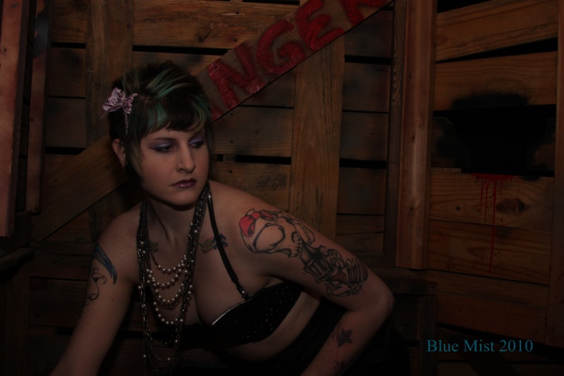 Female model photo shoot of KariSue in Baxter Avenue Morgue. Louisville, KY