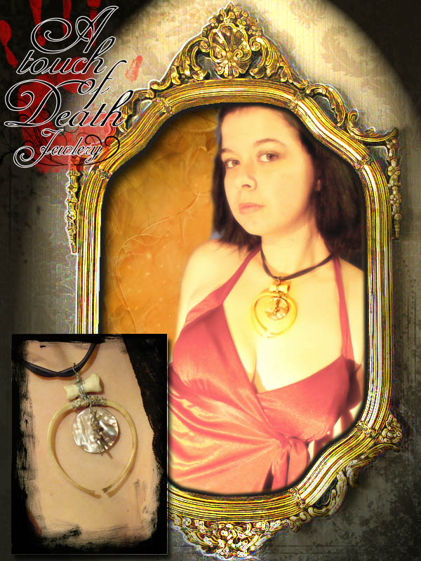 Female model photo shoot of Touch of Death Jewelry