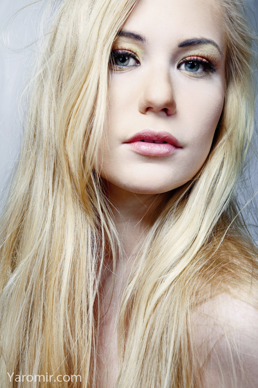 Female model photo shoot of Angel Dobija by Yaromir Mlynski, makeup by ANNA Make-up and Hair