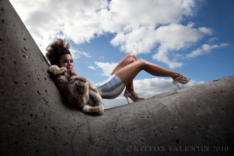 Male and Female model photo shoot of Kitfox Valentin and Gina Gibbons in Santa Cruz, CA