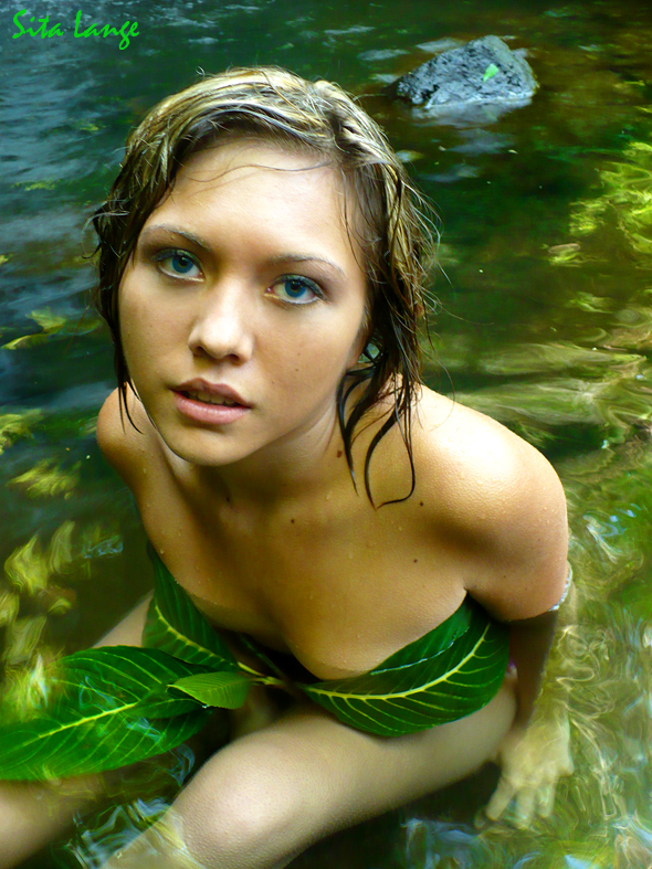 Female model photo shoot of Hawaiian Mermaids and Missy_907 in Secret Waterfall