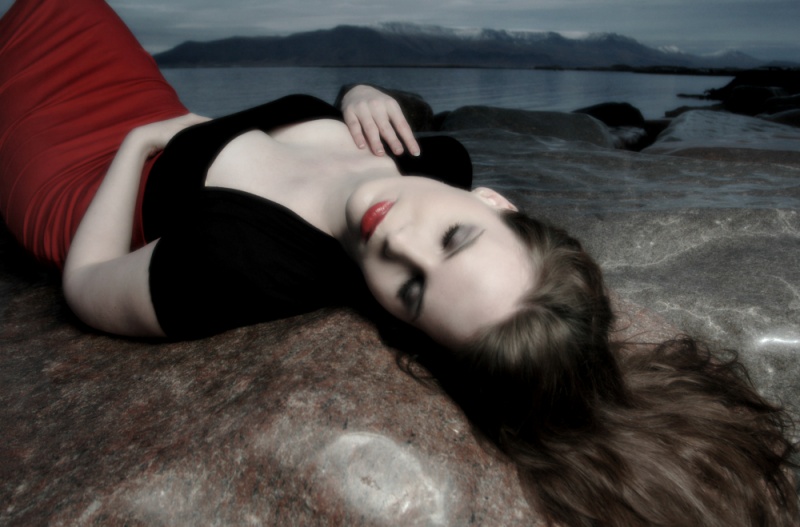 Female model photo shoot of Halla H by Victor Images in ReykjavÃ­k