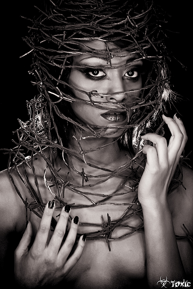 Male and Female model photo shoot of Toxic Imaging and Demari Vi Syth, makeup by Diane Dakin MUA